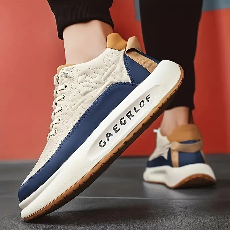Tênis Masculino de Couro Casual Air Bounce