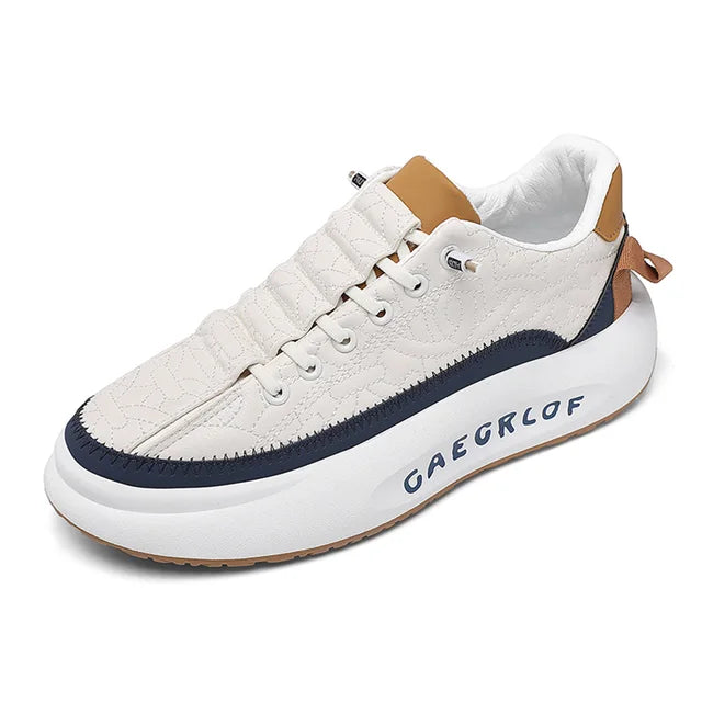 Tênis Masculino de Couro Casual Air Bounce