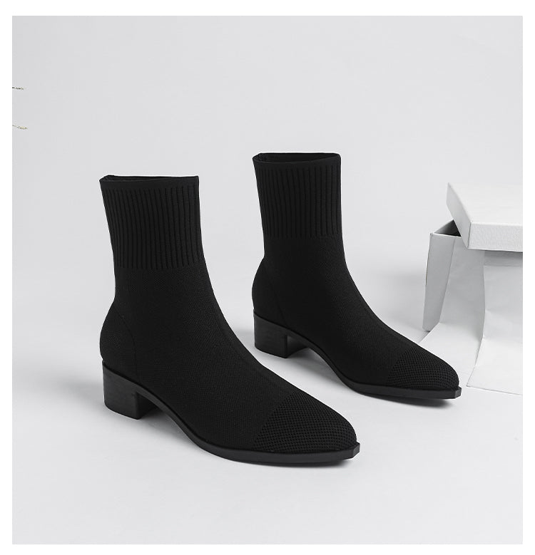 Bota Feminina Meia Knit - Euro Modal