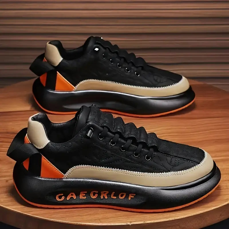 Tênis Masculino de Couro Casual Air Bounce