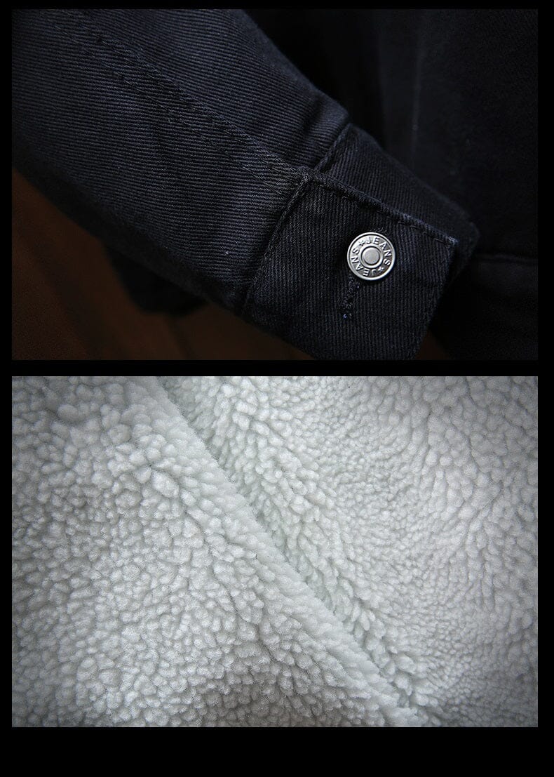 Jaqueta Jeans Masculina Forro em Lã