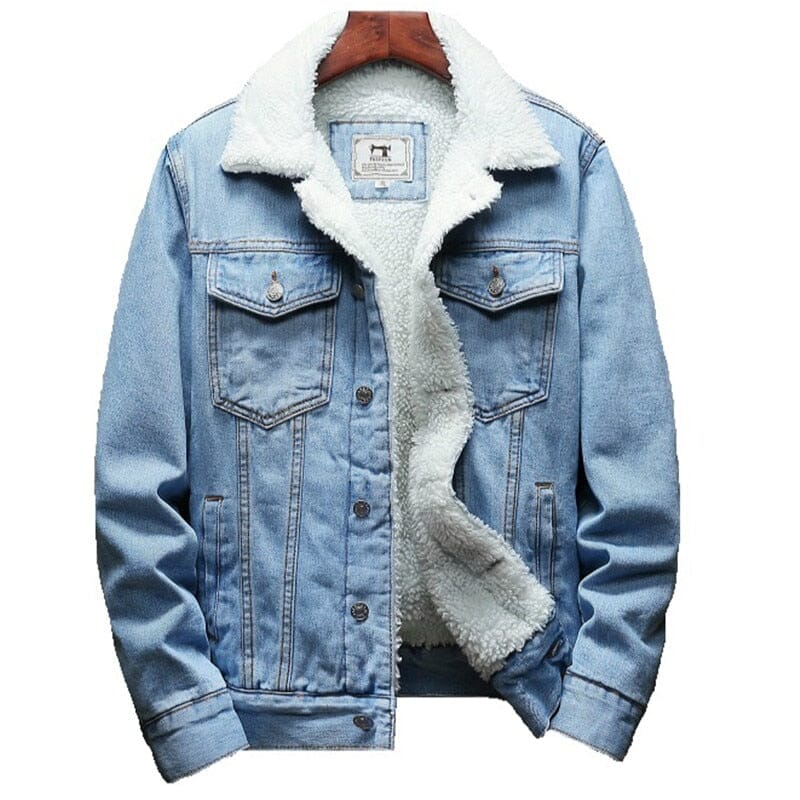 Jaqueta Jeans Masculina Forro em Lã