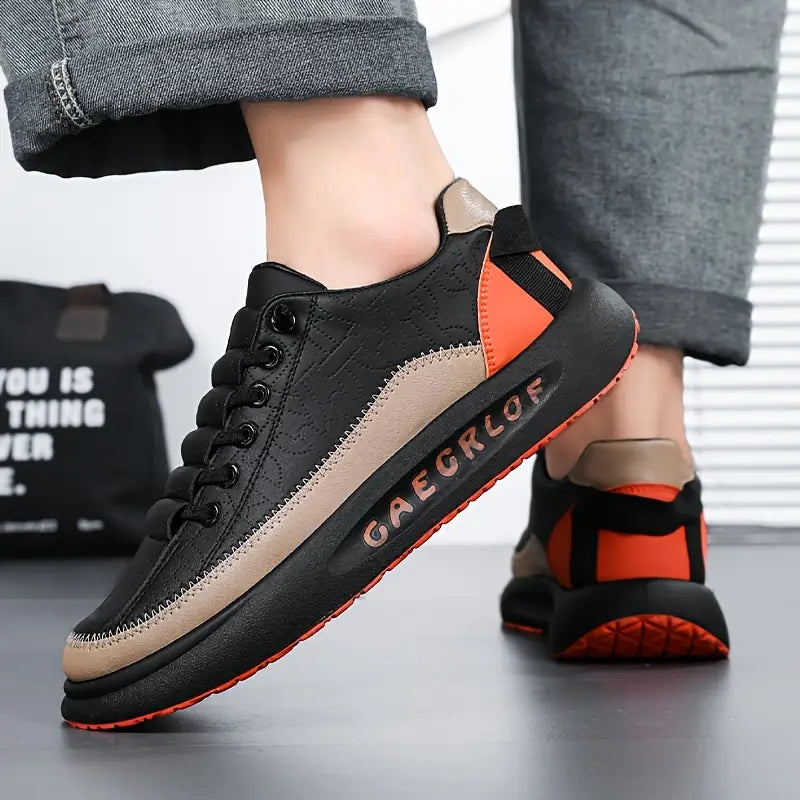 Tênis Masculino de Couro Casual Air Bounce