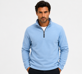 Blusa Masculina Fleece Térmica Gola Alta com Meio Zíper Inverno ALBACK