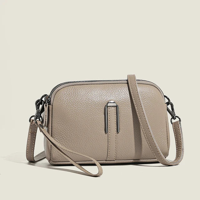 Bolsa Feminina Transversal de Couro Legítimo