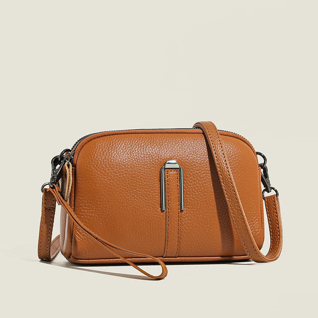 Bolsa Feminina Transversal de Couro Legítimo