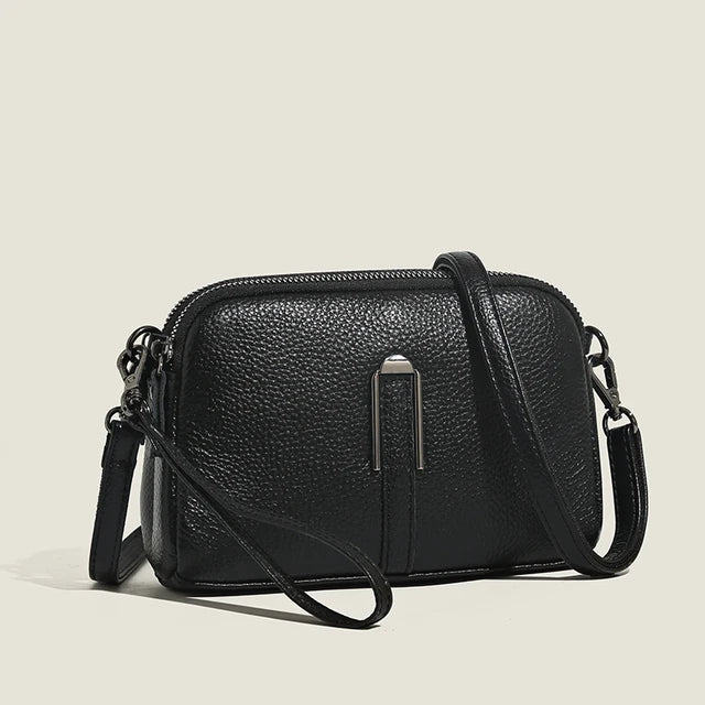 Bolsa Feminina Transversal de Couro Legítimo
