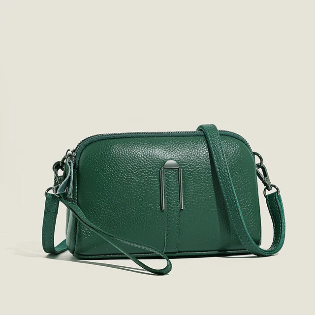 Bolsa Feminina Transversal de Couro Legítimo