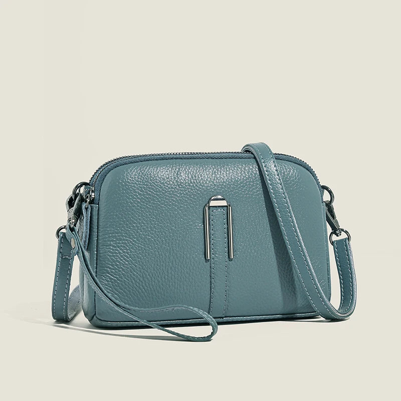 Bolsa Feminina Transversal de Couro Legítimo