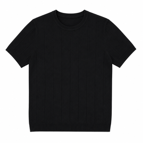 Camiseta Masculina Premium em Tricot Canelado Alback
