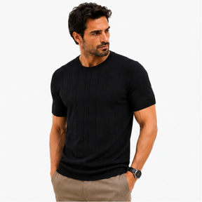 Camiseta Masculina Premium em Tricot Canelado Alback