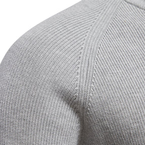 Suéter Masculino Tricot Gola Alta com Meio Zíper Alback
