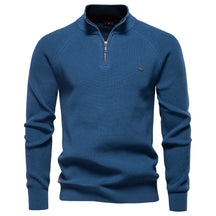 Suéter Masculino Tricot Gola Alta com Meio Zíper Alback