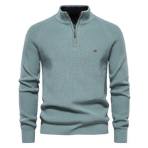 Suéter Masculino Tricot Gola Alta com Meio Zíper Alback