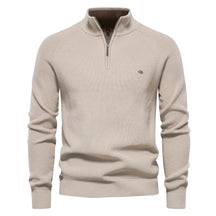 Suéter Masculino Tricot Gola Alta com Meio Zíper Alback