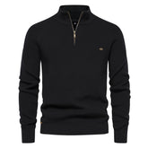 Suéter Masculino Tricot Gola Alta com Meio Zíper Alback