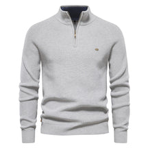 Suéter Masculino Tricot Gola Alta com Meio Zíper Alback