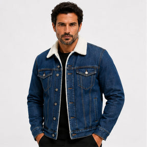Jaqueta Masculina Jeans Forrada com Pelo ALBACK