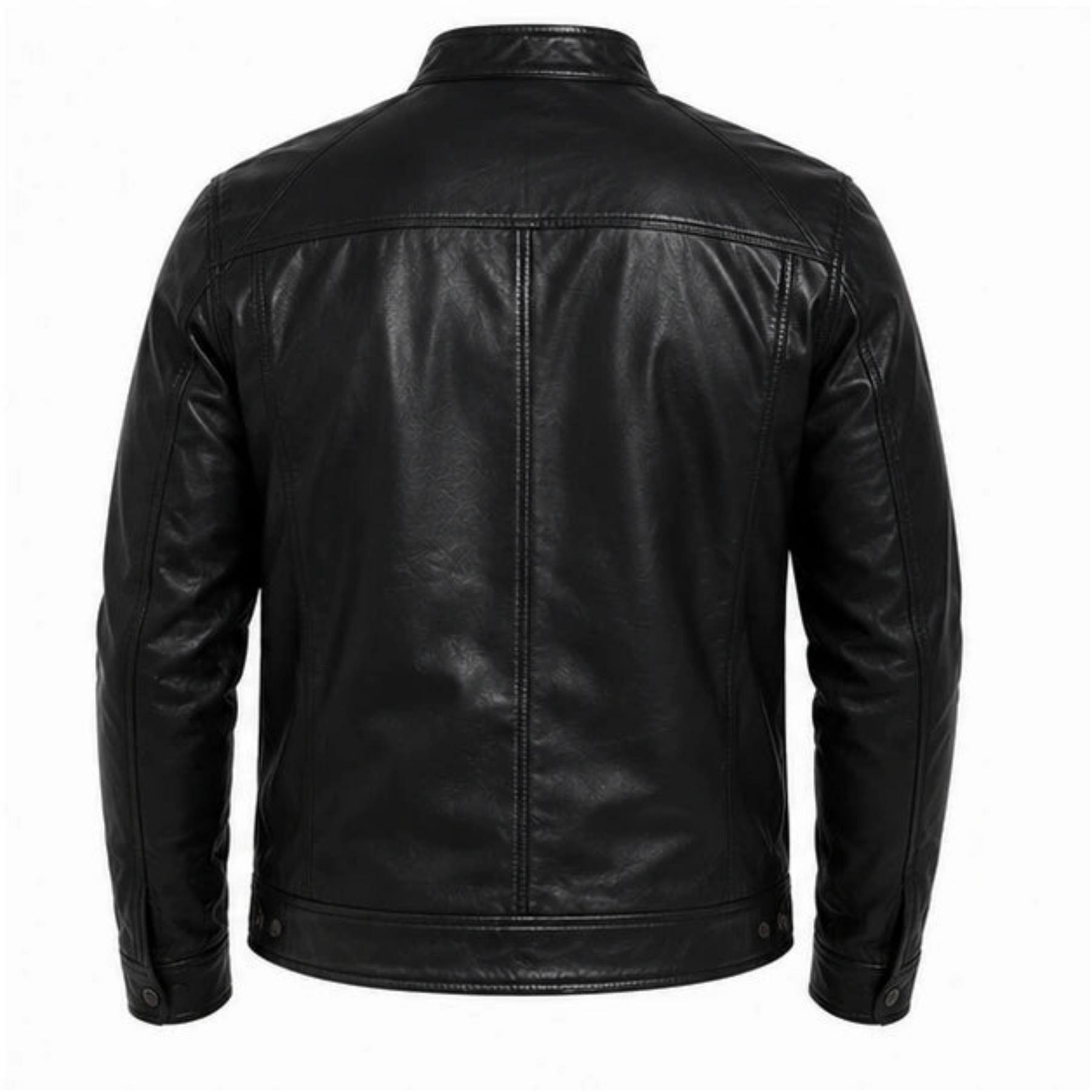 Jaqueta Masculina De Couro Slim Racer