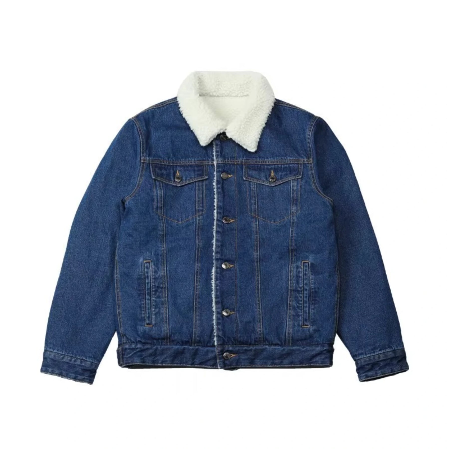 Jaqueta Masculina Jeans Forrada com Pelo ALBACK