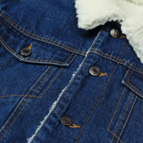 Jaqueta Masculina Jeans Forrada com Pelo ALBACK