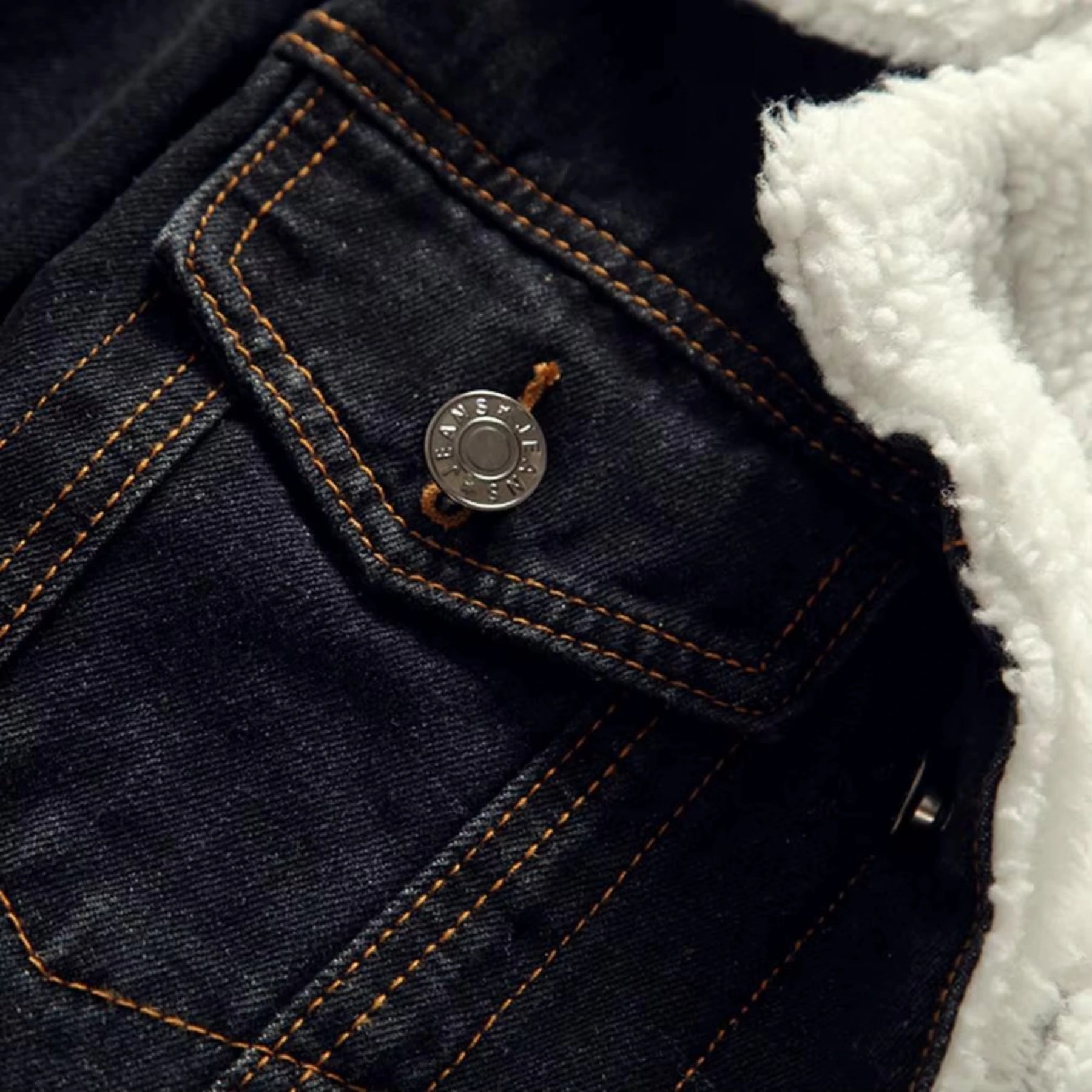 Jaqueta Masculina Jeans Forrada com Pelo ALBACK