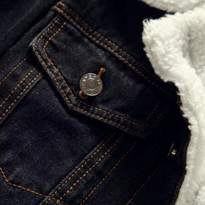 Jaqueta Masculina Jeans Forrada com Pelo ALBACK