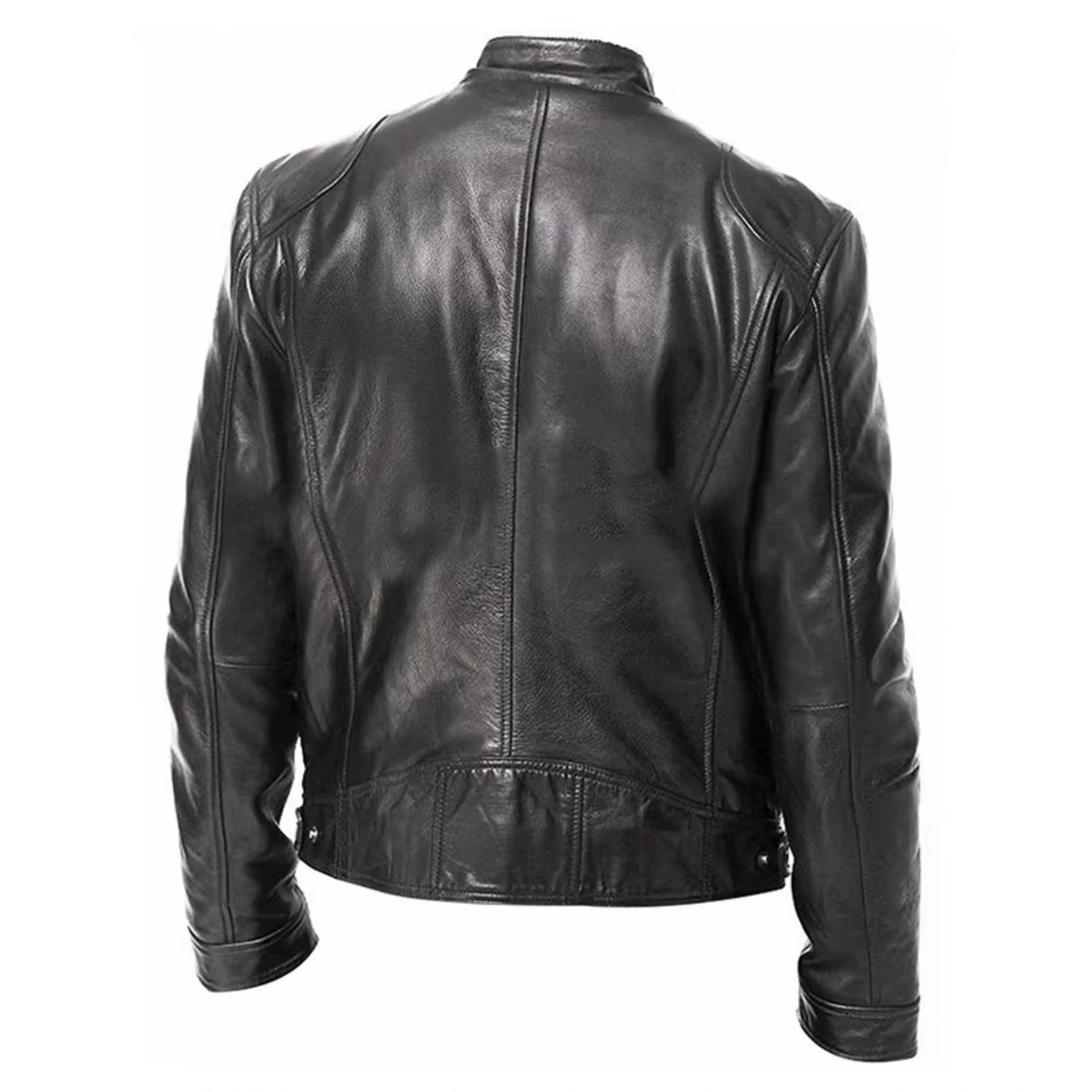 Jaqueta Masculina De Couro Slim Racer
