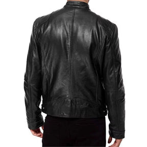 Jaqueta Masculina De Couro Slim Racer