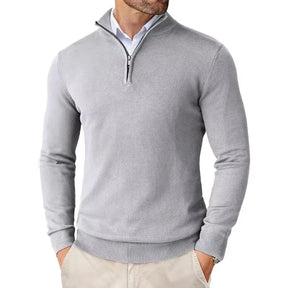 Suéter Masculino Gola Alta com Meio Zíper