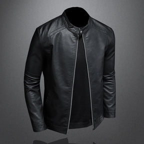 Jaqueta Masculina de Couro Biker Slim ALBACK