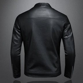 Jaqueta Masculina de Couro Biker Slim ALBACK
