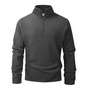 Blusa Masculina Fleece Térmica Gola Alta com Meio Zíper Inverno ALBACK