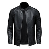 Jaqueta Masculina de Couro Biker Slim ALBACK