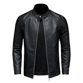Jaqueta Masculina de Couro Biker Slim ALBACK