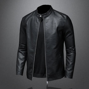 Jaqueta Masculina de Couro Biker Slim ALBACK