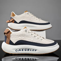Tênis Masculino de Couro Casual Air Bounce
