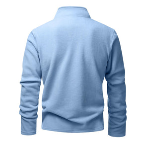 Blusa Masculina Fleece Térmica Gola Alta com Meio Zíper Inverno ALBACK