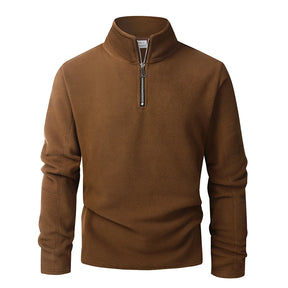Blusa Masculina Fleece Térmica Gola Alta com Meio Zíper Inverno ALBACK