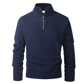 Blusa Masculina Fleece Térmica Gola Alta com Meio Zíper Inverno ALBACK