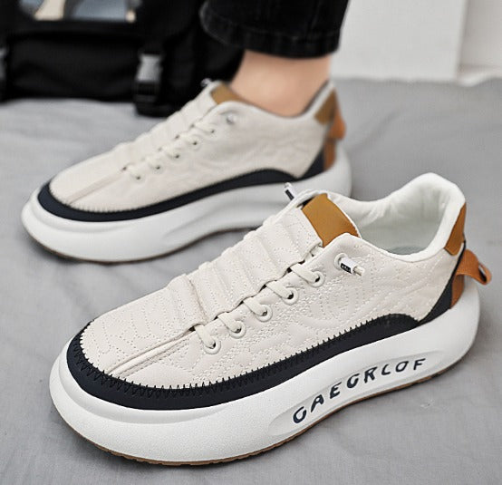 Tênis Masculino de Couro Casual Air Bounce