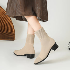 Bota Feminina Meia Knit - Euro Modal