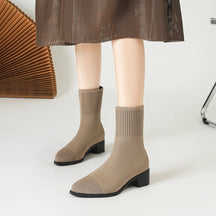 Bota Feminina Meia Knit - Euro Modal