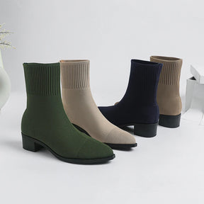 Bota Feminina Meia Knit - Euro Modal