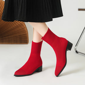 Bota Feminina Meia Knit - Euro Modal