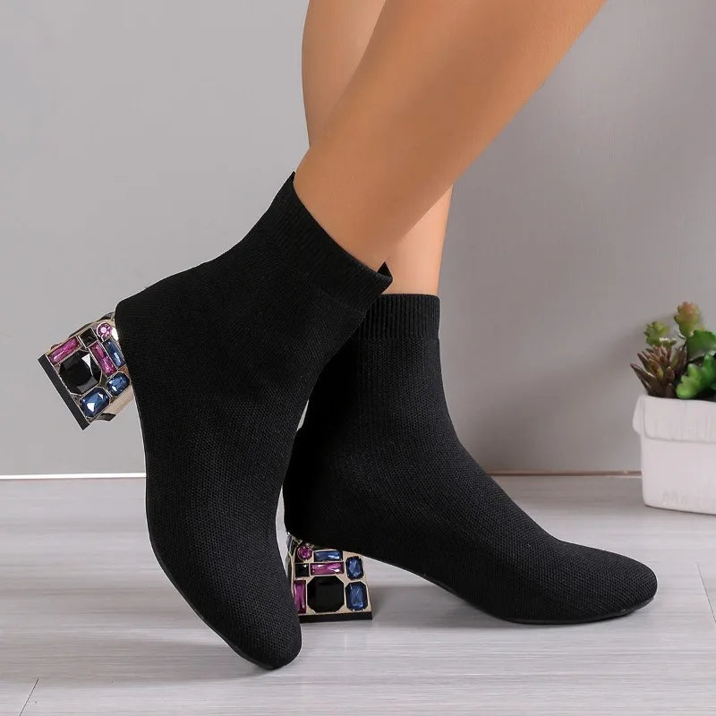 Bota Preciosa - Bota Meia Malha Knit