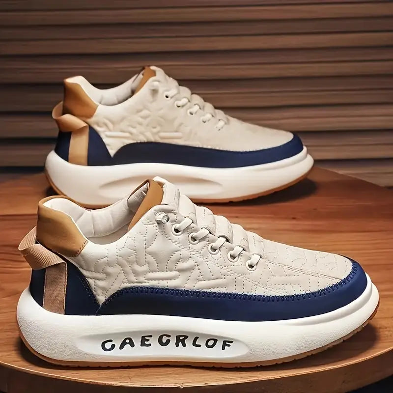 Tênis Masculino de Couro Casual Air Bounce